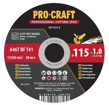 Pjovimo diskas „ProCraft CD115x1.0”