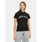 Guess Marškinėliai W5GP28 J1314 Juoda Regular Fit