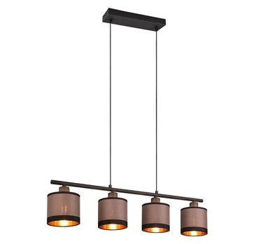 Trio-Lighting Davos 4-pc E14 matt black/greige piekaramā lampa
