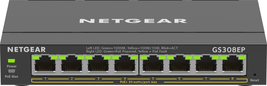 Komutatorius Netgear GS308EP-100PES