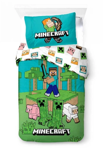 „Minecraft Jungle Explore“ patalynės komplektas 140–200 cm, 70–90 cm