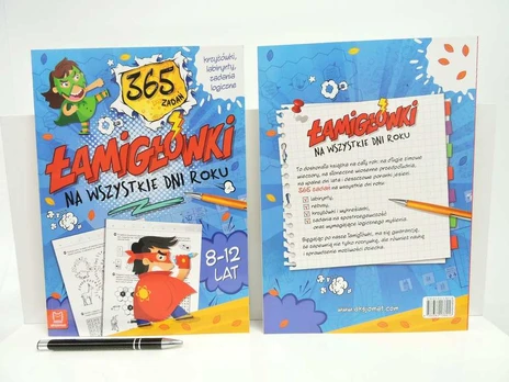 KSIĄŻ. Krzyżówki, labirynty, 8-12 lat, mėlyna