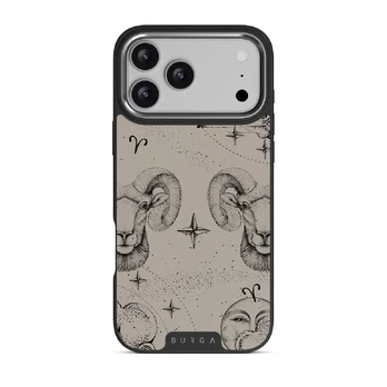 Aries - iPhone 17 Pro Max Case, Elite Dark (MagSafe) / Silver / Nude