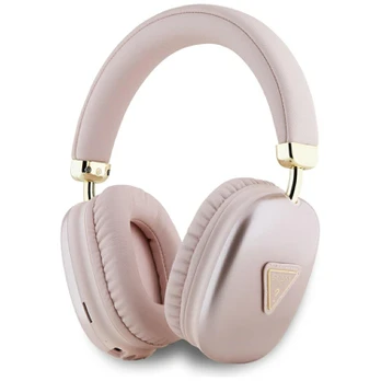 Guess Metallic Triangle Logo Over-Ear Headphones - Pink