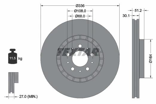 TEXTAR 92126705 Brake Disc
