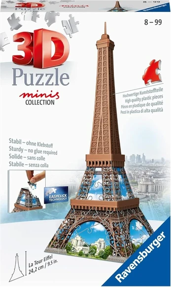 Ravensburger 3d Mini Eifelio Bokštas Dėlionė (nuo 8 metų)