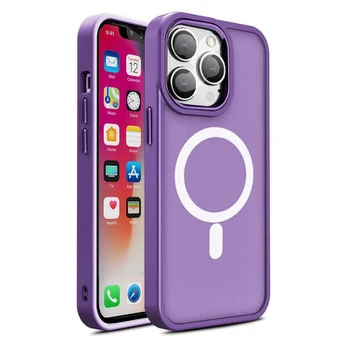 Magnetinis dėklas su MagSafe iPhone 15 Plus, violetinis