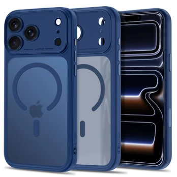 Matinis mėlynas dėklas Apple iPhone 17 Pro / 18 Pro telefonui "Tech-Protect MagPeak Magsafe CC"