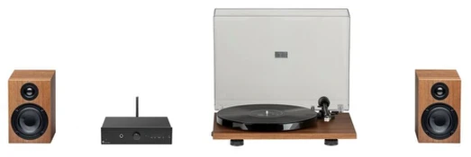 Pro-Ject STEREO SET E PHONO - Minimalistinė garso sistema su patefonu, mediena