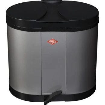 Šiukšliadėžė Wesco Šiukšliadėžė sidabrinė 2x15l BETA