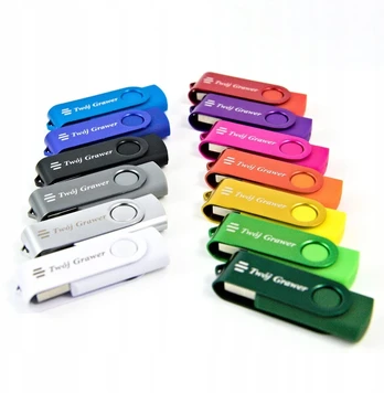 10 vnt. 8 Gb "twister" Usb atmintukai su graviravimu