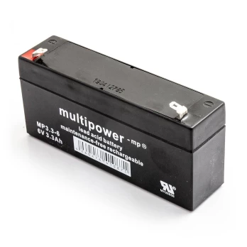 Akumuliatorius Multipower MP3.3-6 6V 3,3Ah AGM be priežiūros