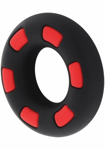 Super Stud C-Ring Liquid Silicone Textured Comfort Black