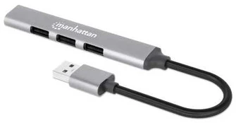 Failų serveris Manhattan MANHATTAN 4 prievadų USB-A šakotuvas 3x480Mbit/s 1xGbit/s USB-A šakotuvas