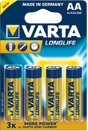 Elementai VARTA LONGLIFE, AA, šarminiai, 4 vnt. kaina