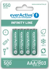 RECHARGEABLE BETTERIES 550 mAH 4 PCS. kaina