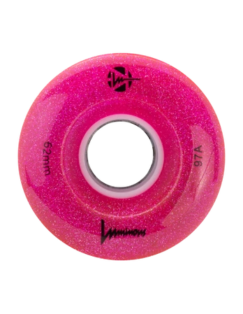 LUMINOUS - LED QUAD WHEEL - 62mm/97A - PACK OF 4 Glitter Pink 97A