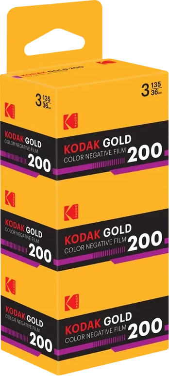 Eastman Kodak Gold 200 135-36 exp 3-pack Vertical
