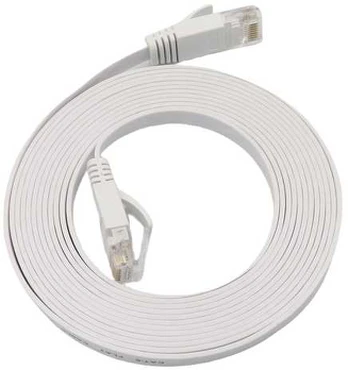 MicroConnect U/UTP CAT6A 1M Baltas Flat
