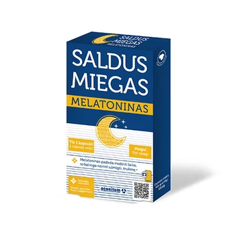 SALDUS MIEGAS melatoninas, 30 kaps.
