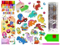 Deimantinė mozaika Lean Toys Sparkle Gem Sticker, įvairių spalvų kaina
