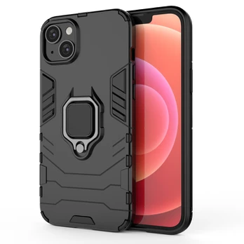 Dėklas Ring Armor iPhone 14 Juodas