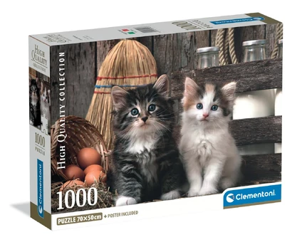 Clementoni CLE puzzle 1000 Compact Lovy Kittens 39943