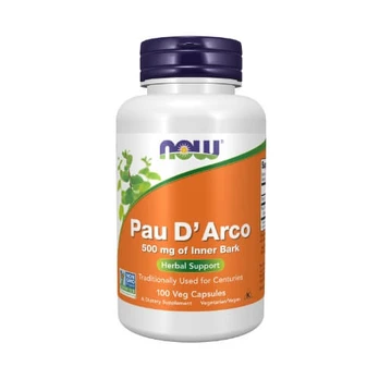 NOW Pau D&amp;apos;Arco 500 mg - 100 kaps.
