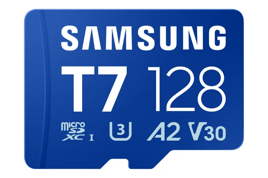 Samsung MicroSD card | T7 | 128 GB | microSDXC | Flash memory class U3, V30, A2