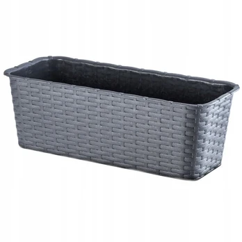 Balkono vazono dėžutė 40cm rotango