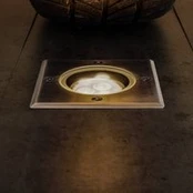 LED įleidžiama grindų lempa, pasukama, IP67, kampinė
