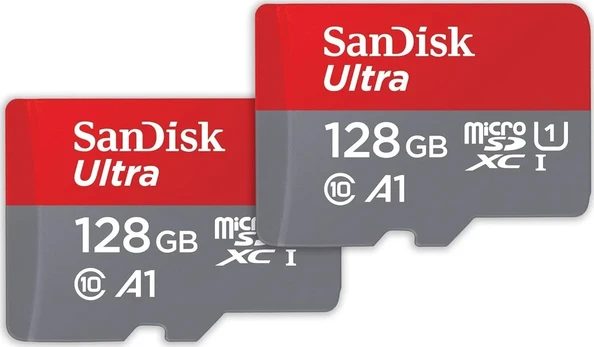 Atminties kortelės SanDisk Ultra Micro SDXC UHS-I Class 10, 2x128 GB, su adapteriu