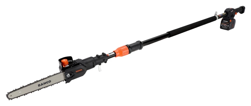Cordless telescopic pole chainsaw 950W, 21.8V, 3kg, 1,95m-2,6m