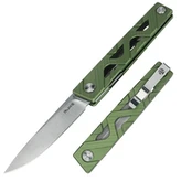 Ruike P878-AG green-silver folding knife