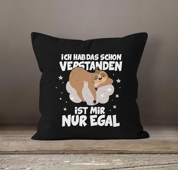 Pagalvėlės užvalkalas "nėra noro" su tinginiu