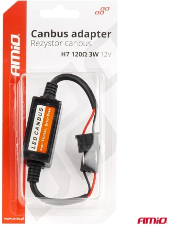 AMiO 04088 H7 LED CANBUS rezistorius 12V, 3W, 120 Ω