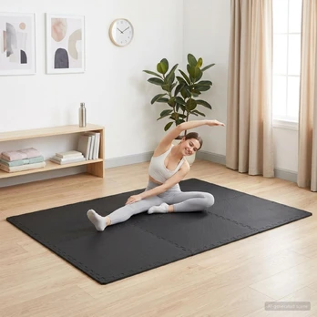 Grindų Kilimai 24 pcs Juoda 8,64 m² EVA puta
