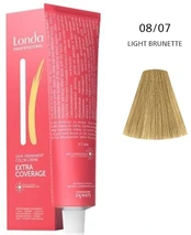 Plaukų dažai Kadus Professional Extra Coverage, Light Brunette, 8/07, 0.06 l kaina