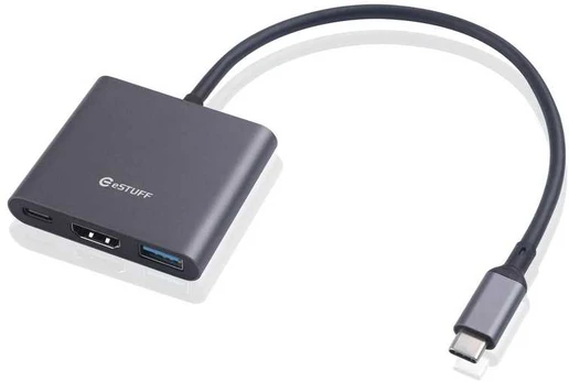 eSTUFF USB-C AV Multiport Hub USB-C 3.2 Gen 1, 0.2m
