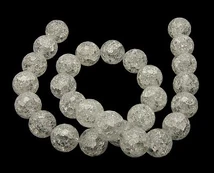 Kalnų krištolo karoliukai 14 mm, 4 vnt.