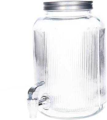 Stiklinis indas su kraneliu, 5 l