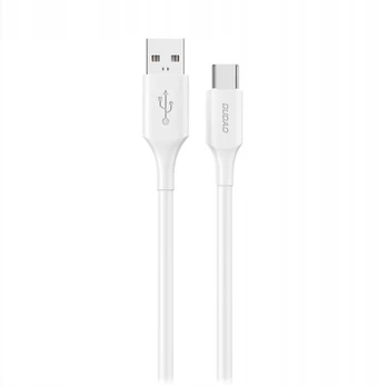 Dudao L2st Usb-a - Usb-c 6a 1.2m baltas įkrovimo laidas