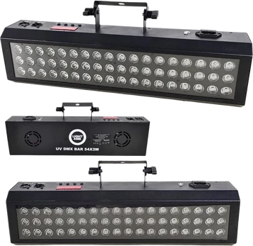 LIGHT4ME UV DMX BAR 54X3W apšvietimo efektų sąrašas