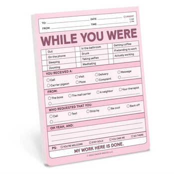 Knock Knock While You Were Nifty Note Pad (Pastel Version)