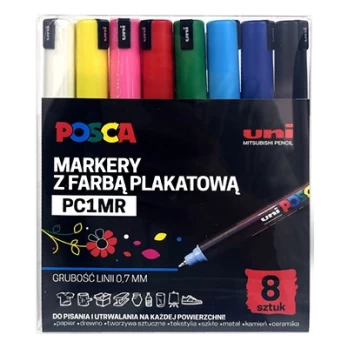 Žymekliai su plakatiniais dažais-UNPC1MR/8C