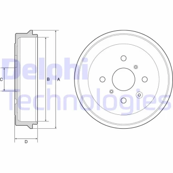 Stabdžių būgnas DELPHI BF506