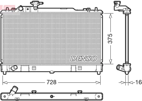 Variklio radiatorius DENSO DRM44033