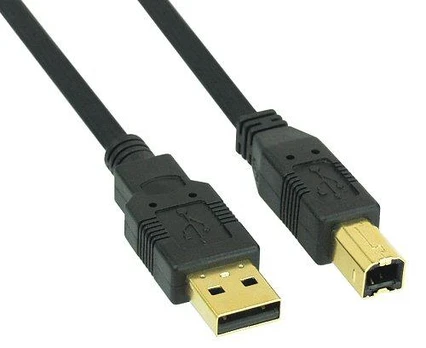 USB kabelis InLine USB-A - USB-B 5 m Juodas (34555S)