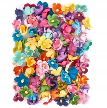 Dekoratyvinės popierinės gėlės 2 cm, 60 vnt. Dpcraft