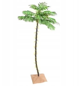 Led palmės lempa 180 cm, 96 diodai, šilta balta, 8 efektai